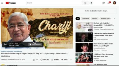 Upcoming YouTube Heartfulness Meditation Gathering July 2022