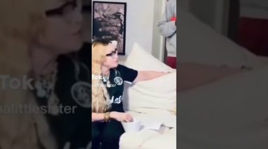 Madonna aka Madame Xpiration Date why did they put men's alien feet on her body