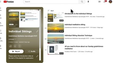 Gratefulllness Update Individual Sittings Playlist