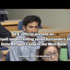 We Pressed a U.S. Official On Reported Israeli Snipers At a West Bank Refugee Camp