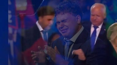 DNC day 3 Real Tim Walz yanks his kids are during freedom weirdathon