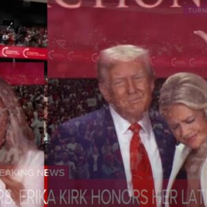 Erica Kirk Forgives Un-convicted Patsy then Throws Up Devils Horns